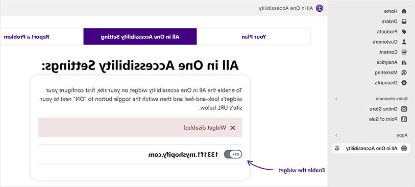 Enable All in One Accessibility Plugin on Shopify
